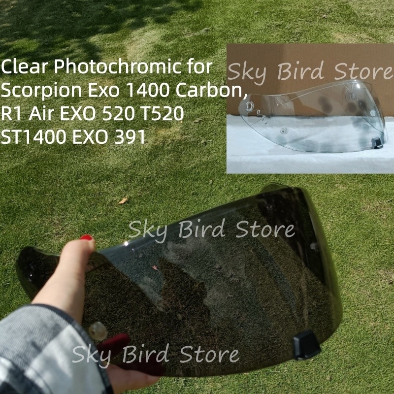 Photochromic Clear Red Blue For Scorpion Exo 1400 Carbon R1 Air EXO 520 T520 391