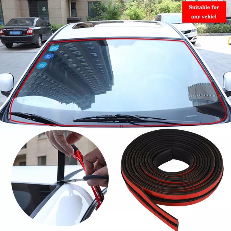 30MM*5m Car Windshield Trim Edge Molding Protector Guard Rubber Auto Seal Strip