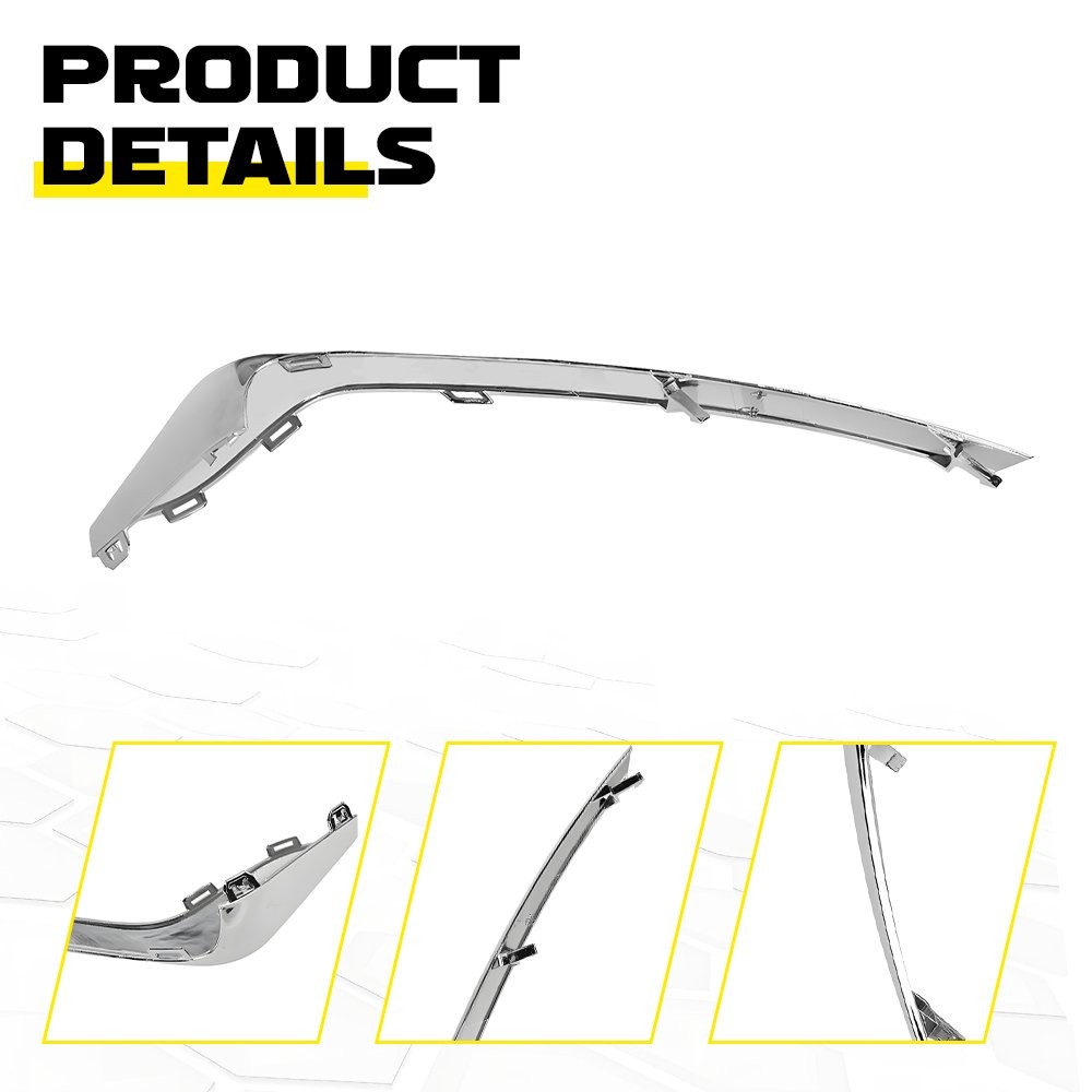 2X Left Right For Ford Fusion 2019-20 Chrome Front Fog Lamp Light Strip Trim EOU