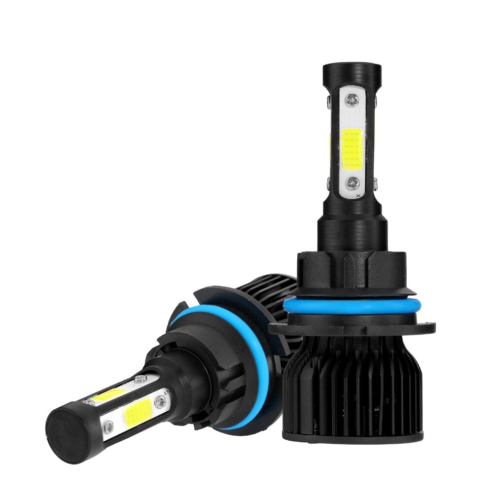 4-side 9004 HB1 LED Headlight Conversion Kit 2400W 360000LM High Low Bulbs 6000K