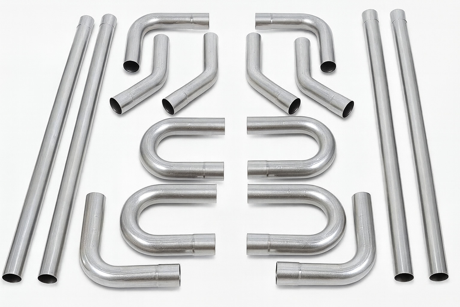 16Pcs 3″OD Stainless Mandrel Bend Straight U-Bend Custom Exhaust Tubing Pipe Kit