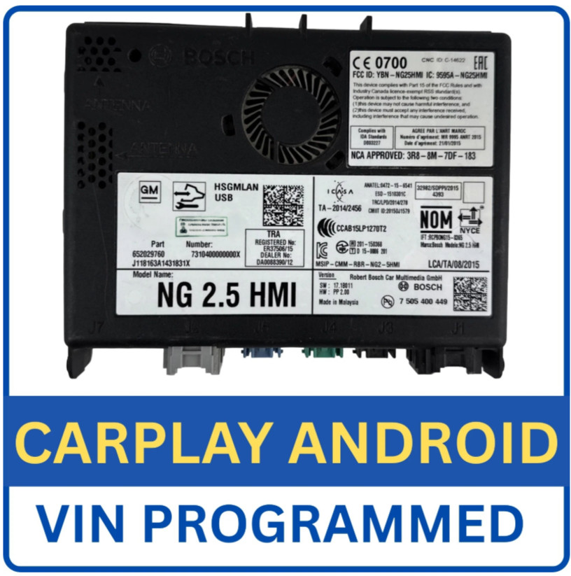 VIN Program HMI 2014 – 2019 Silverado Human Machine Interface 2.5 HMI 84089007
