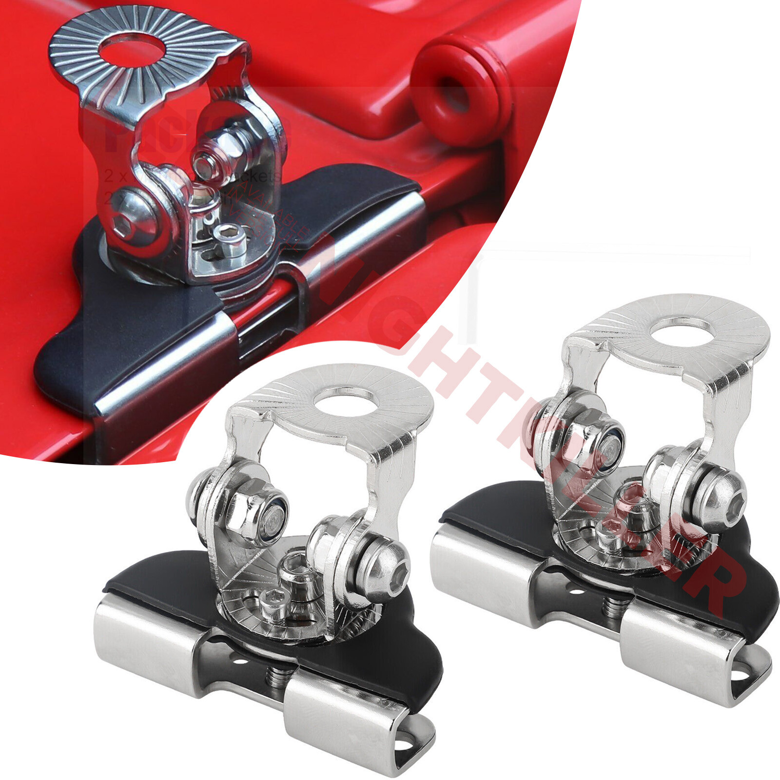 2X Universal Mounting Bracket Clamp Hood Pillar LED Cube Work Light Bar ATV 4WD