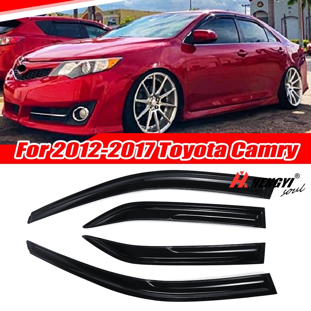 For 12-17 Toyota Camry JDM Mugen Style Window Visors Rain Guards Vent Deflectors