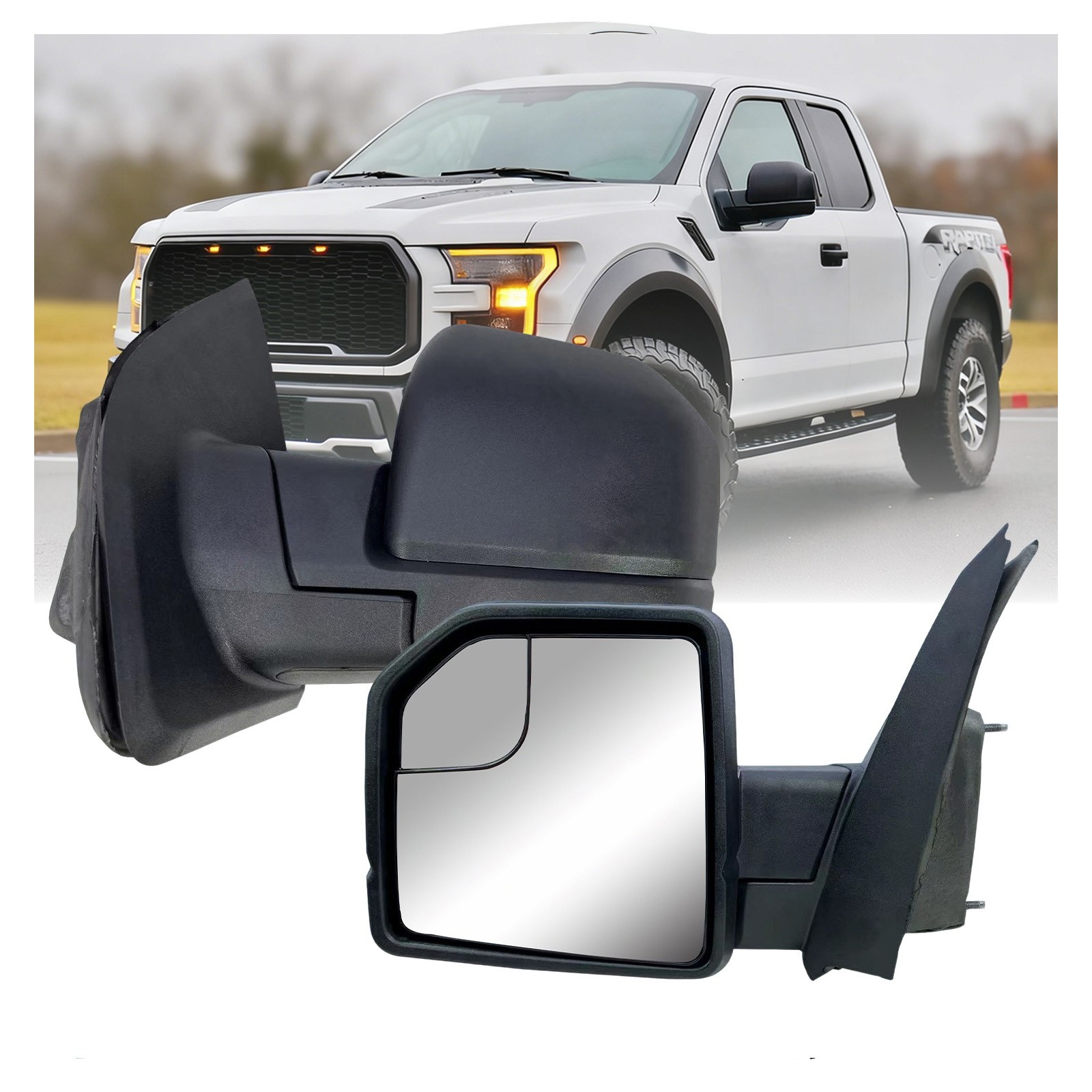 Driver Left Side Door Mirror Power Without Signal Light For 15-20 Ford F-150