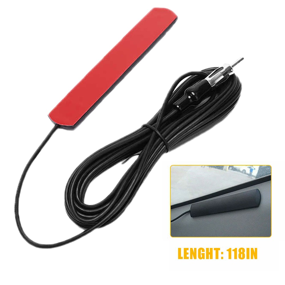 1PCS Universal Car Hidden Electronic Antenna Amplified AM/FM Radio Stereo 10ft
