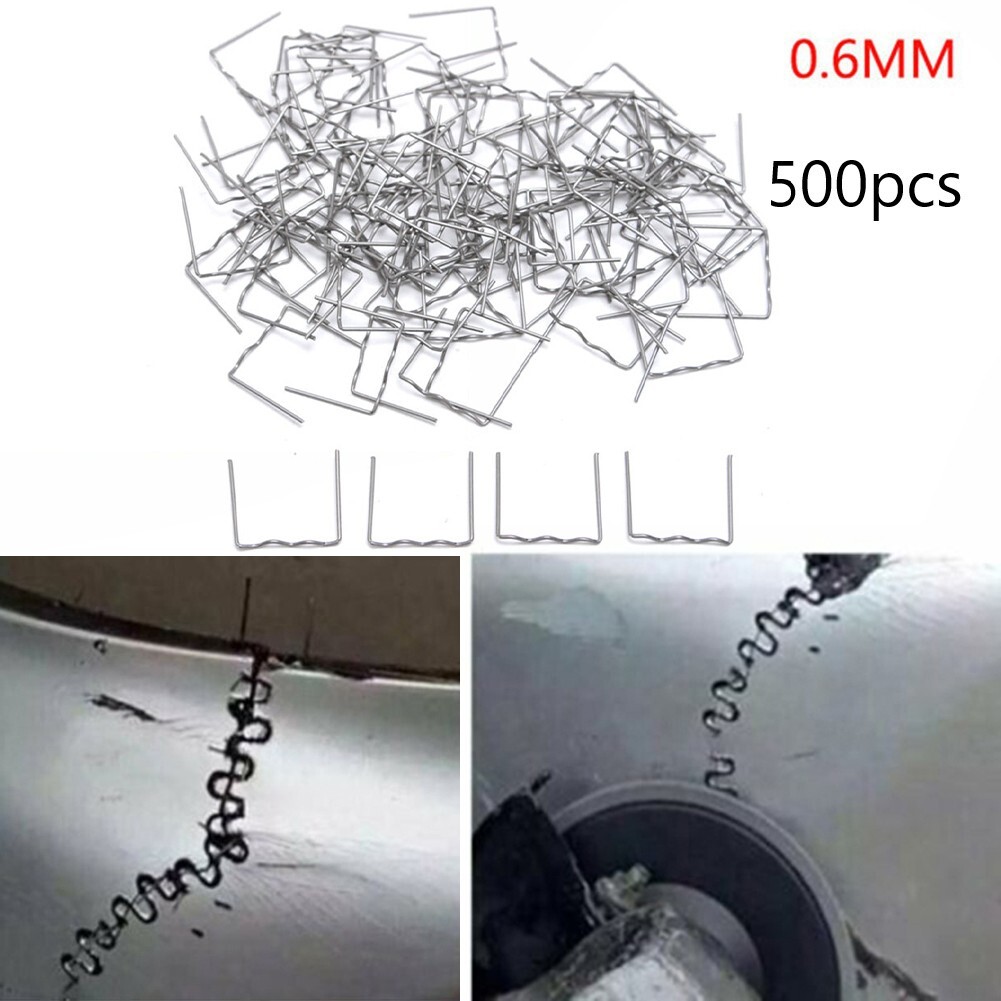 500 X 0.6mm Flat Hot Stapler Staple,For Car Bumper Plastic Welder Repair Kit New