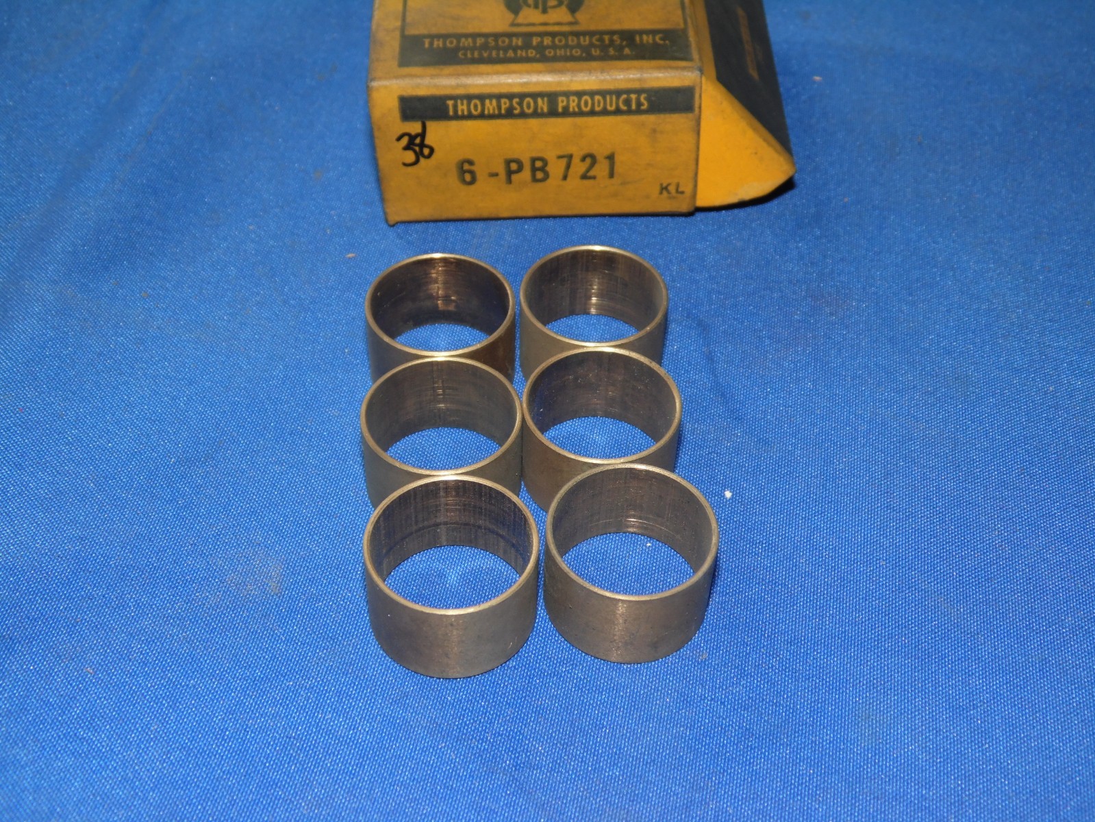 NOS Vintage Thompson Products Piston Pin Bushings – Set of 6 PB721