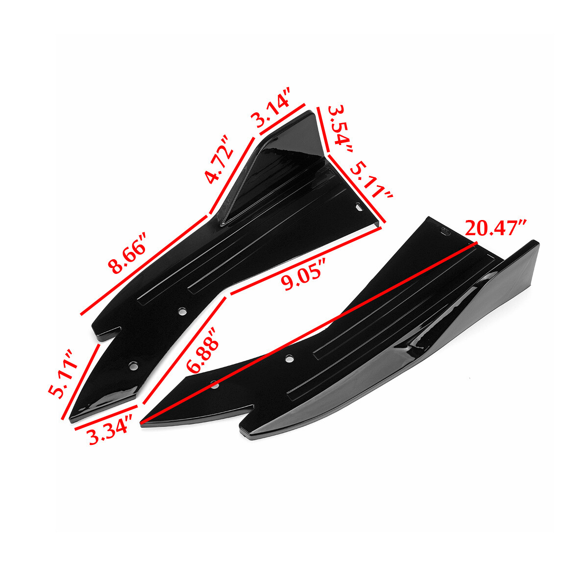 FOR 2014-2020 LEXUS IS200T IS250 IS350 IS300 JDM Rear Bumper Corner Apron Spat