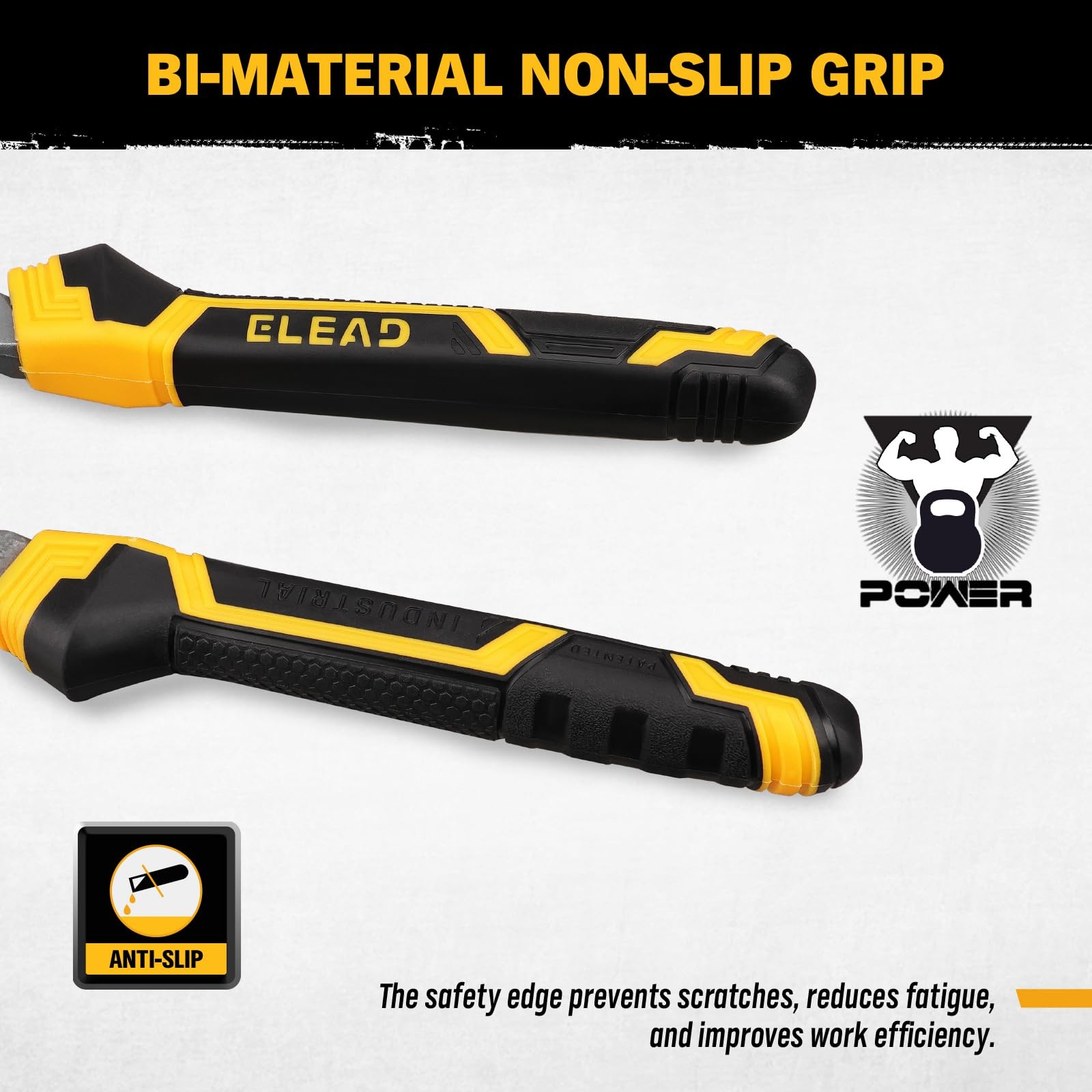 ELEAD Adjustable Oil Filter Wrench Set – 9″ & 12″ 2-Piece Set, Black & Yellow