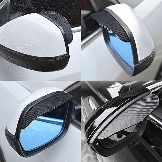 2 Pcs Universal Car Rear View Side Mirror Rain Protector Cover Cap