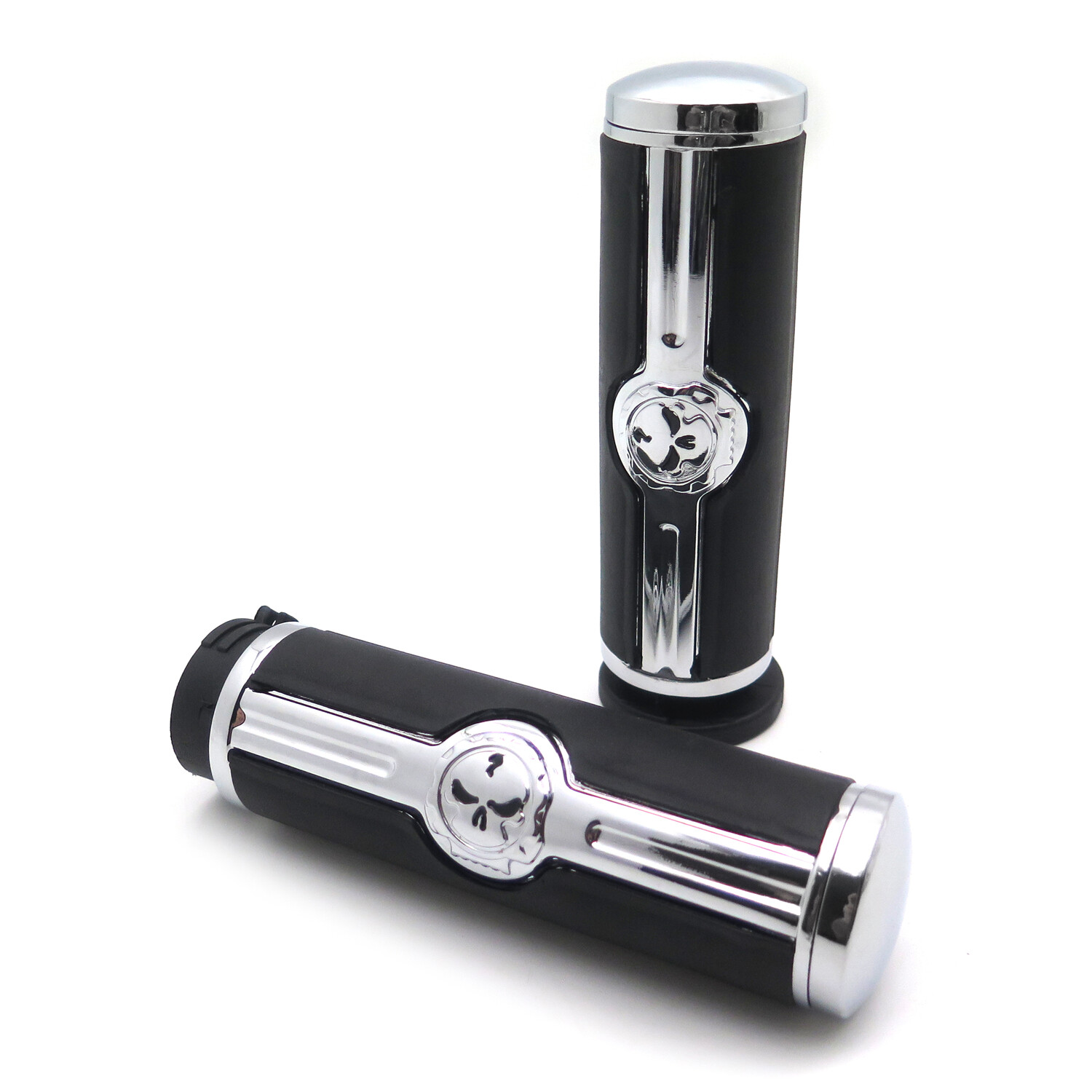 skull 1″ 25mm Handlebar grips For 1996-2017 Touring Road King Street Glide CVO