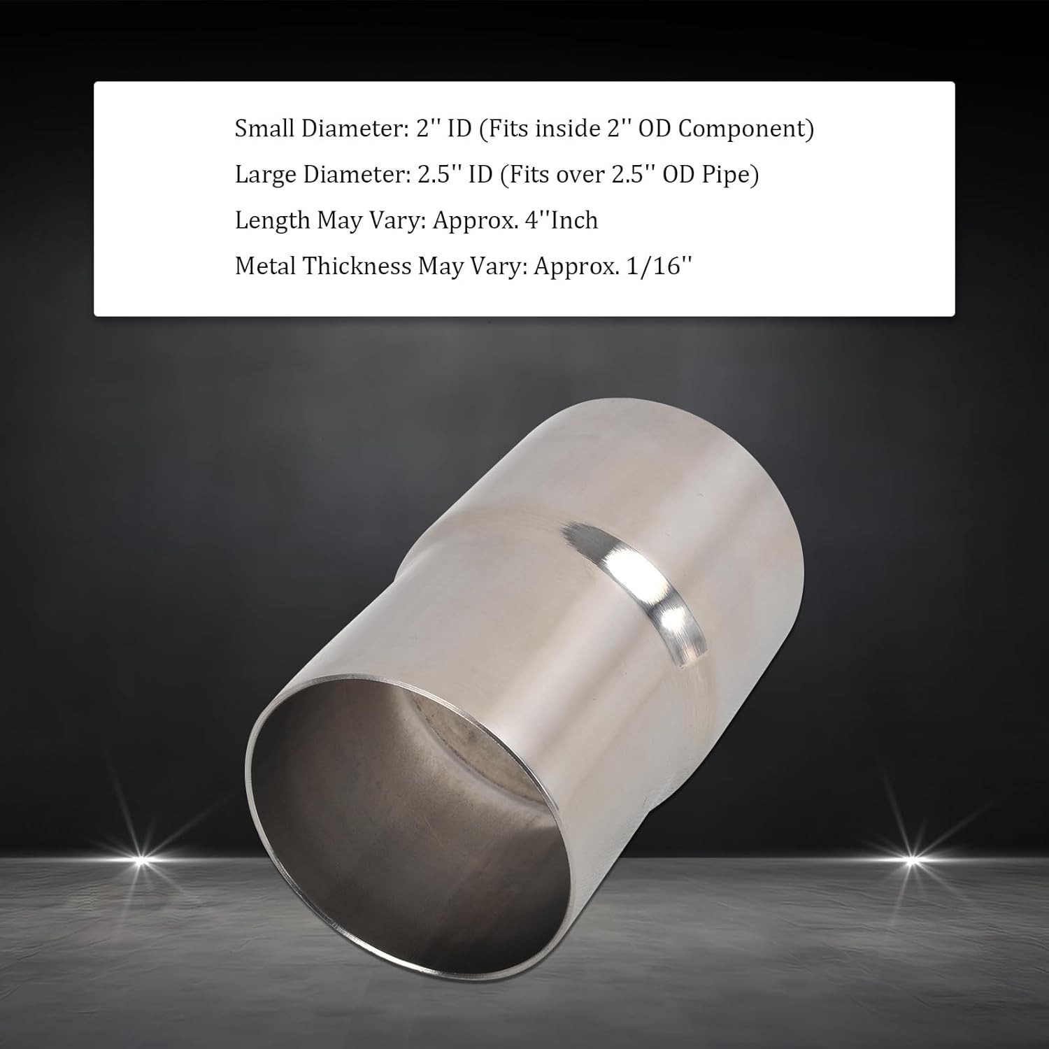 2”/2.25”/2.5”/3”/3.5”/4”/5”ID-OD Exhaust Pipe Reducer Component Adapter