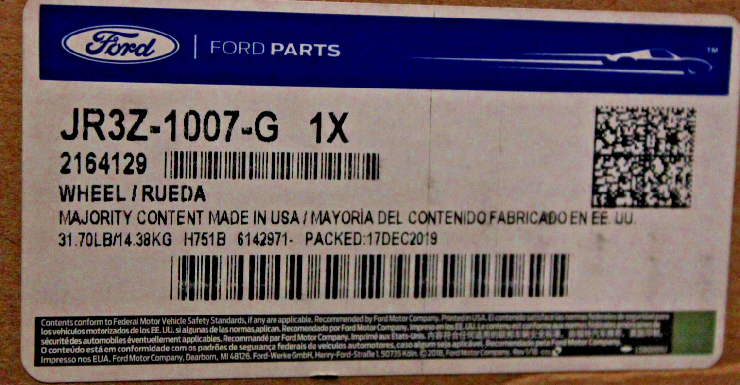 NEW OEM Ford 19″x8″ 10-Spoke Alloy Wheel Rim JR3Z-1007-G Ford Mustang 2018-2019