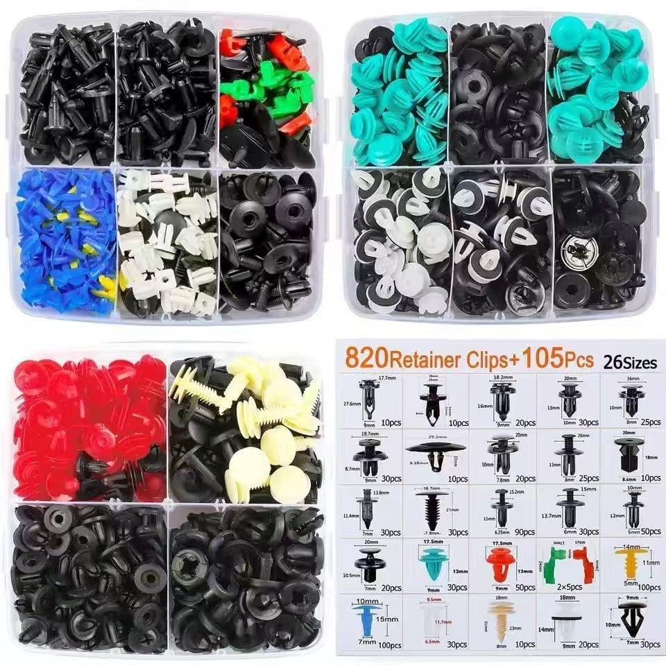 925 PCS Automotive Trim Clips Push Pin Fastener Rivet Bumper Clip Assortment