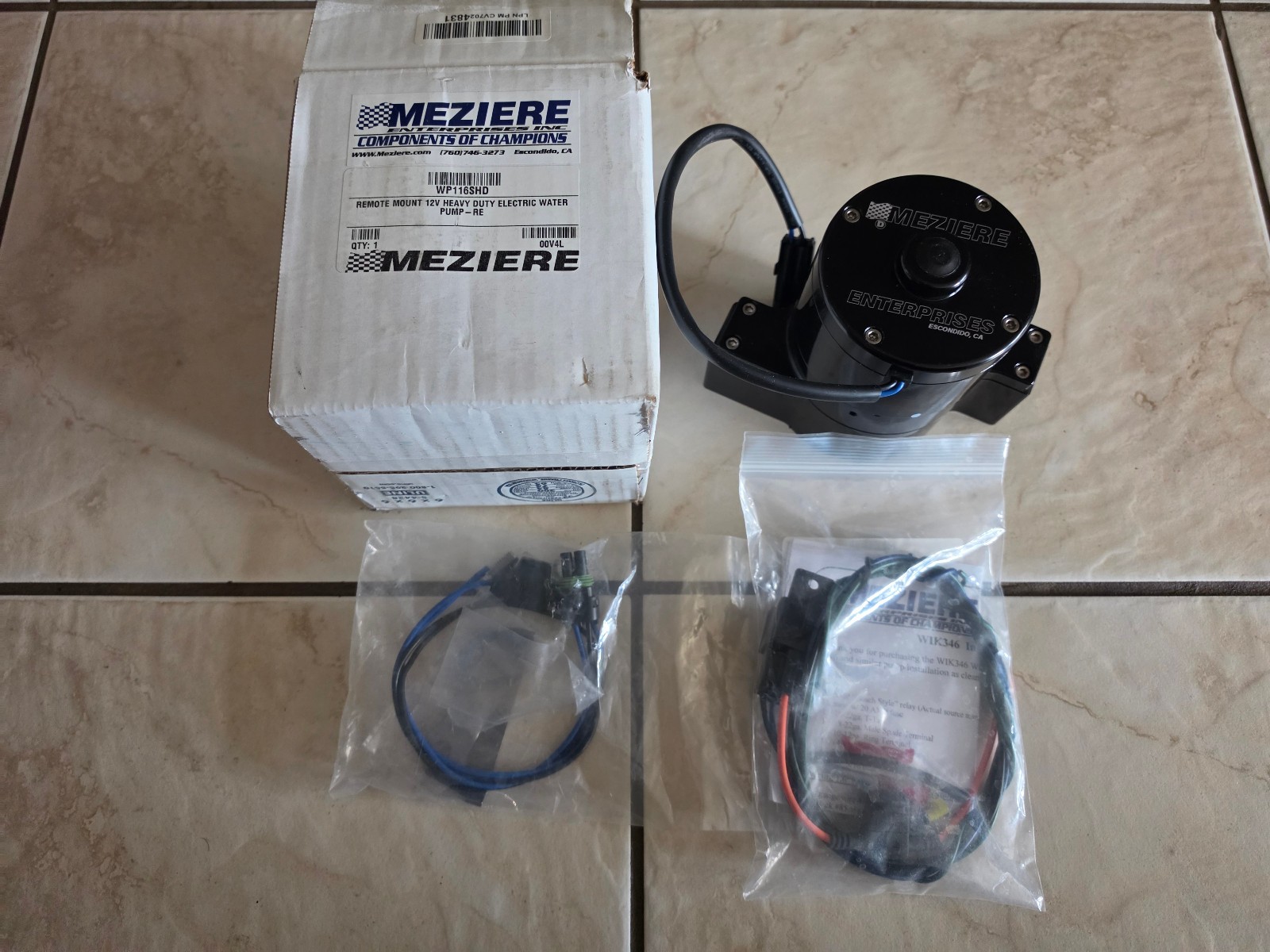 NEW Meziere Enterprises WP116SHD Electric Water Pump 42 GPM REMOTE MOUNT Black