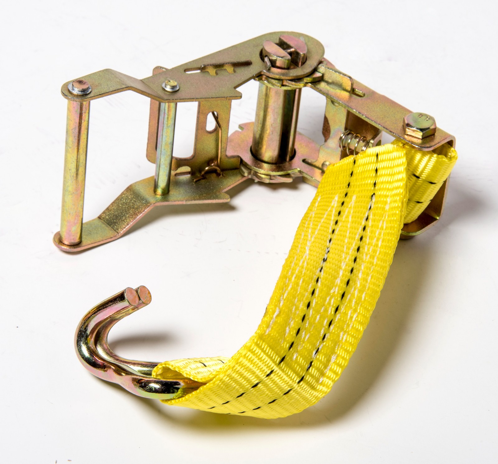 4x Yellow Ratchet Strap J Hook 1.5″x15′ 4000lb Heavy Duty Tie Down Cargo ATV UTV