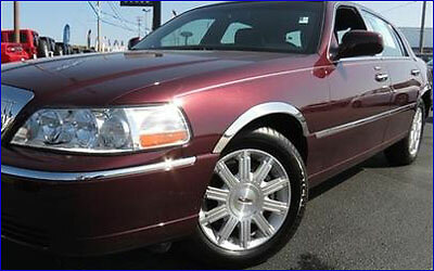 FOR 2003-2011 Lincoln Town Car Chrome Stainless Steel Fender Trim Molding