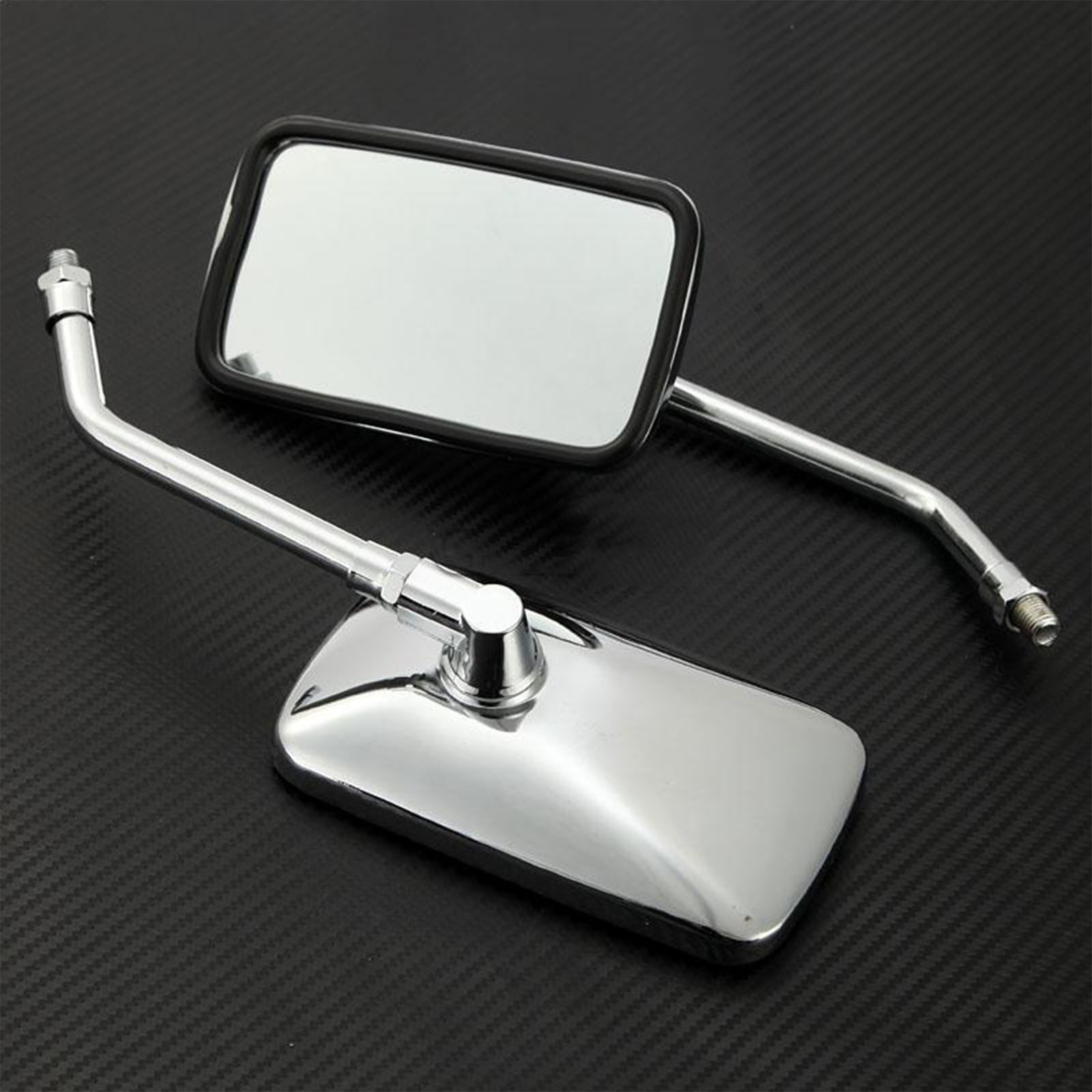Chrome Rectangle Motorcycle Rearview Mirrors For Yamaha V Star 1300 950 650 1100