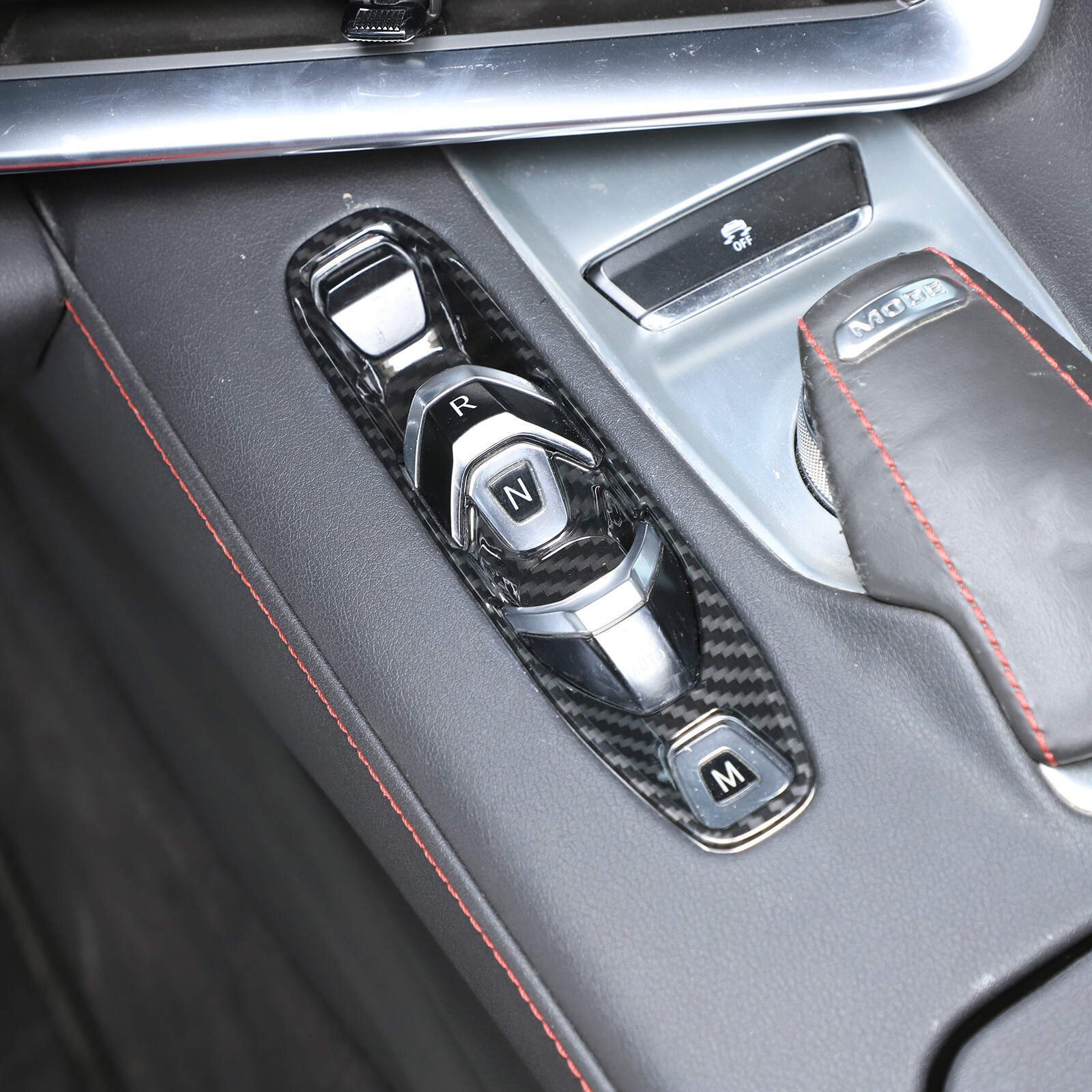 Fits 2020-2026 Corvette C8 Gear Shifter Knob Trim Cover ABS Carbon Fiber