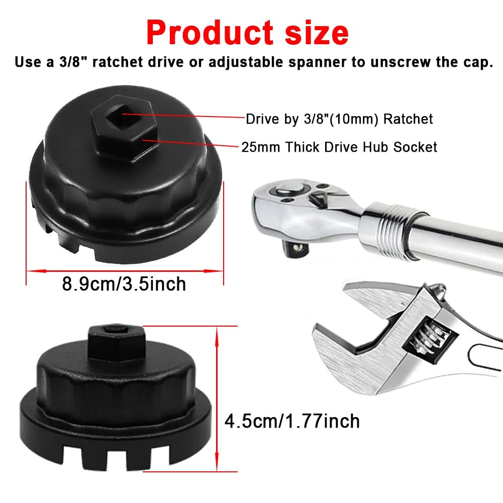 64mm 14 Flute Oil Filter Cup Socket Wrench Remover Tool Fits Toyota Lexus Scion