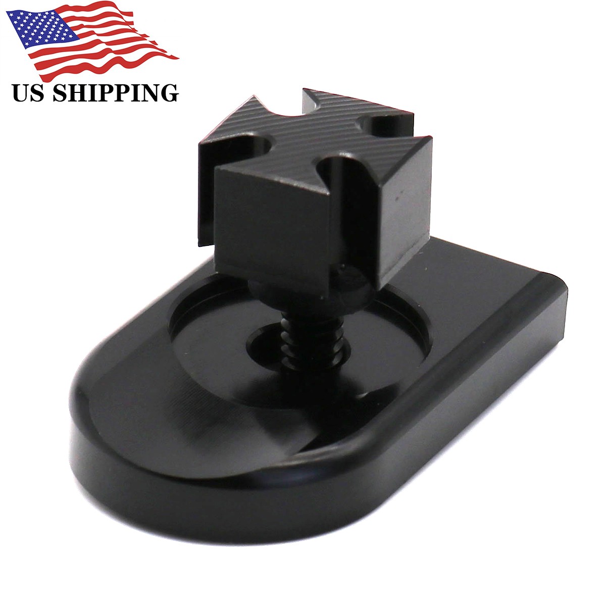 Aluminum Seat Bolt Tab Screw Mount Knob Cover For Harley Cross Bones COV Black