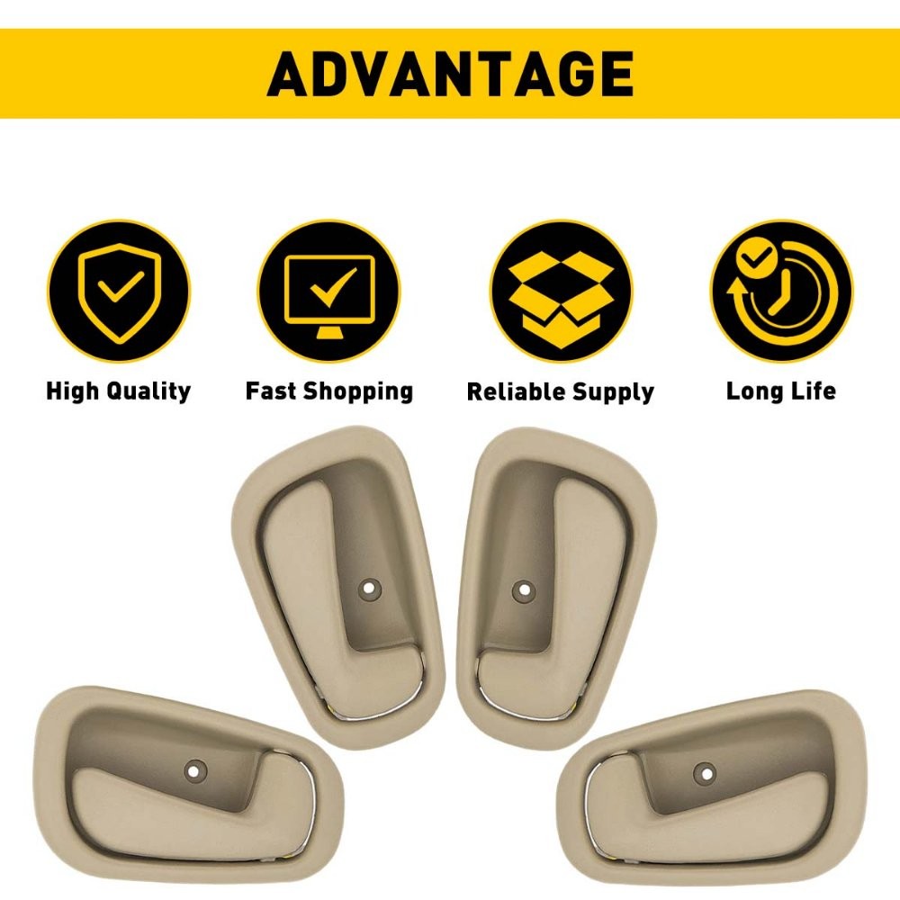 4x Interior Door Inside Pull Handle Front For Rear Chevrolet Prizm 1998-2002
