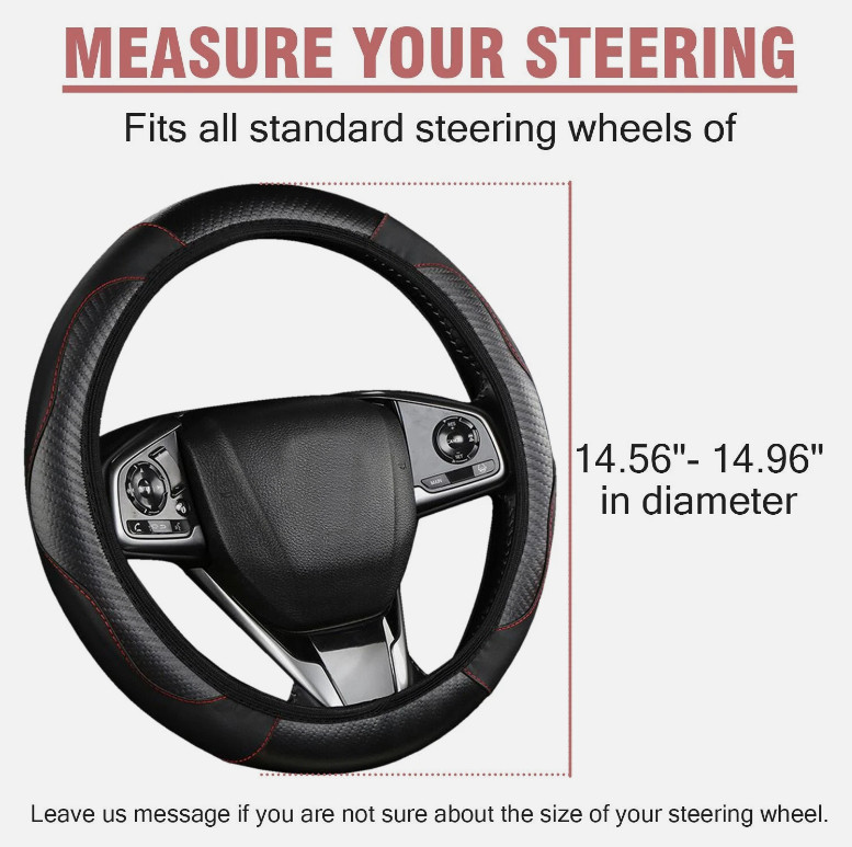 For Chevrolet Leather Steering Wheel Cover Breathable Antislip Car Accessories