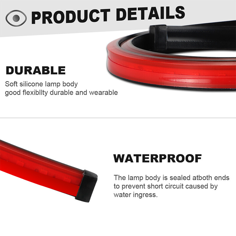 40″ LED Third High Brake Light Strip Car Rear Windshield Stop Turn Signal Tail