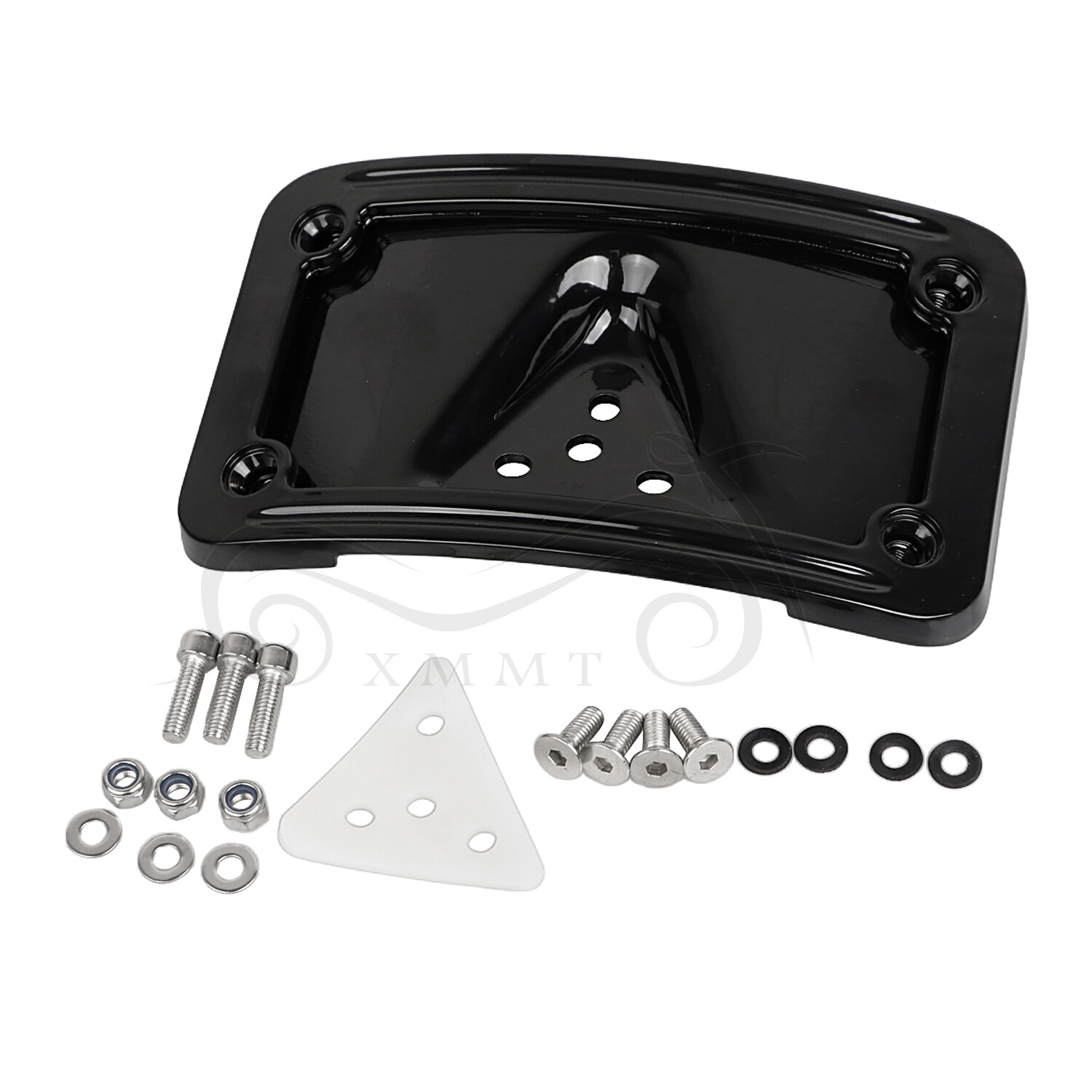 CNC Aluminum Curved Laydown License Plate Bracket For Harley Low Rider Sportster