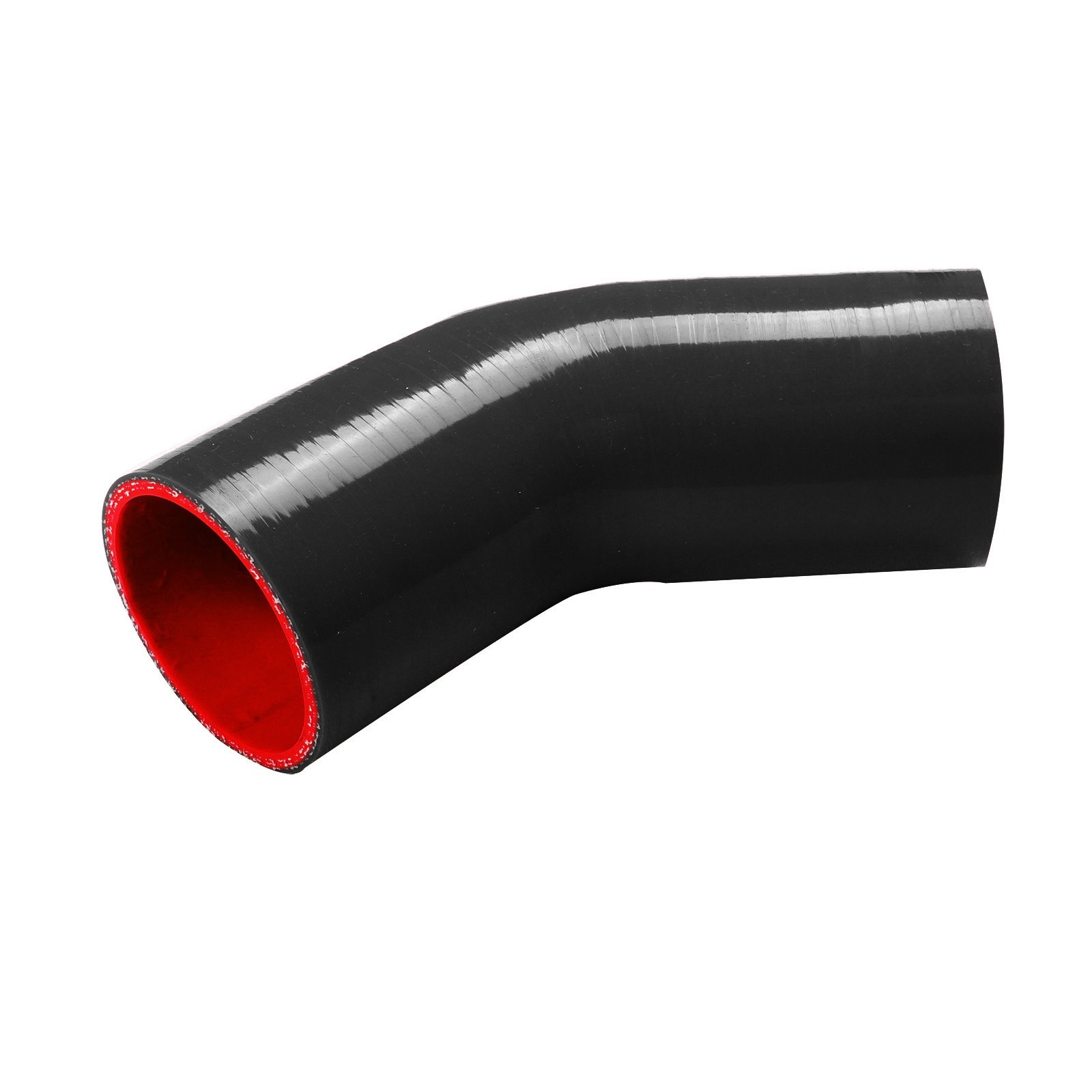3″ Inch 45 Degree Elbow Silicone Turbo Hose Coupler Pipe 76mm to 76mm Black Red