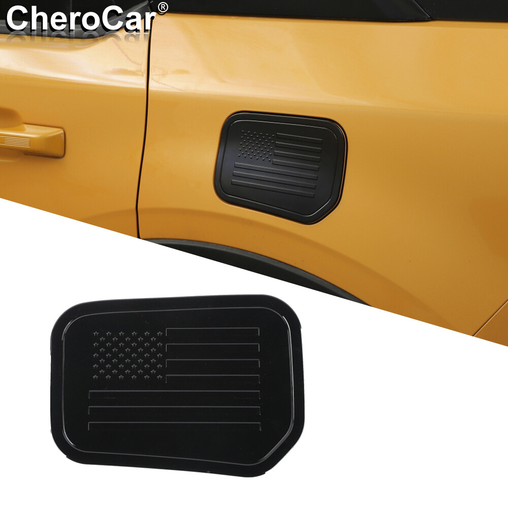 Fuel Filler Gas Cap Tank Door Trim for 2021+ Ford Bronco Sport Black Accessories