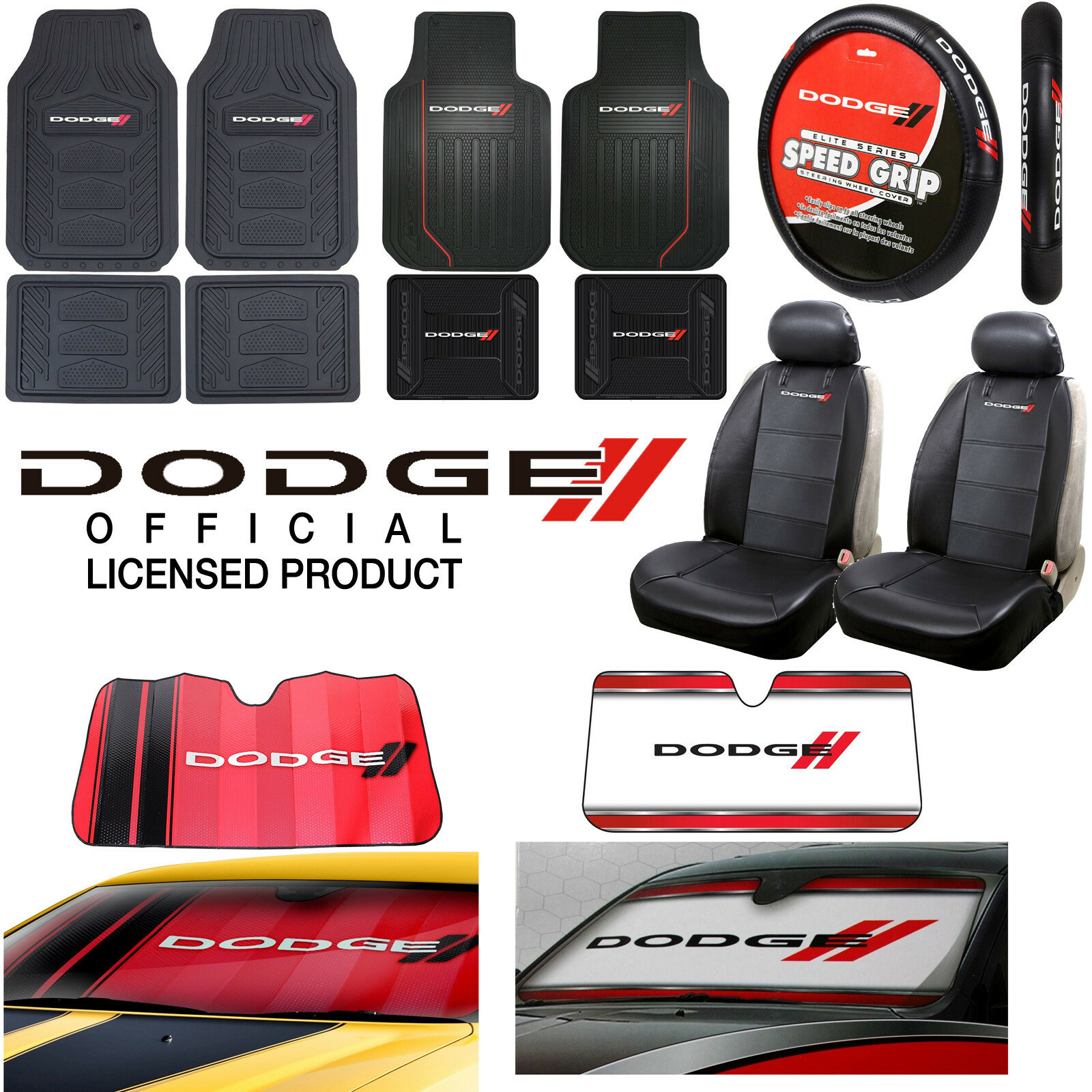 DODGE All Weather Floor Mats / Seat Covers / Steering Wheel Cover / Sun Shade