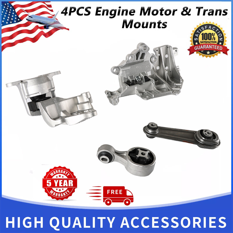 4Pcs For Nissan Rogue 2014-2017 L4 2.5L Engine Motor & Transmission Mount Set