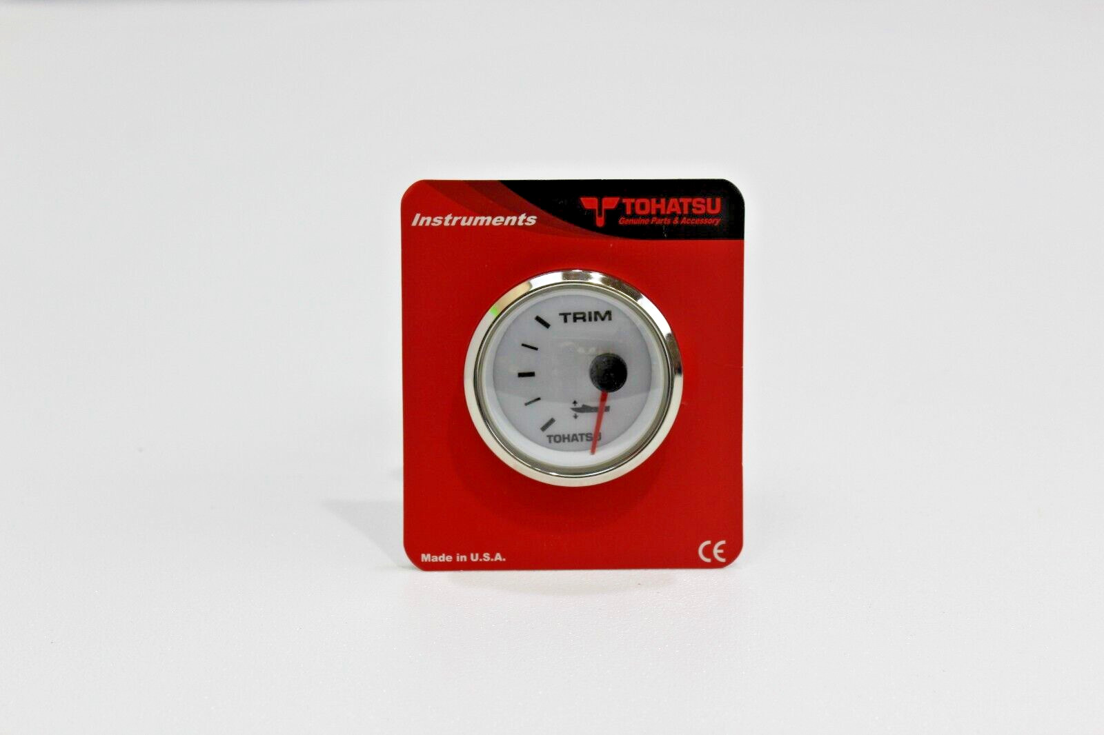 Tohatsu Nissan Outboard Fuel Trim Voltmeter Gauges White Chrome 2″ OEM FAST SHIP