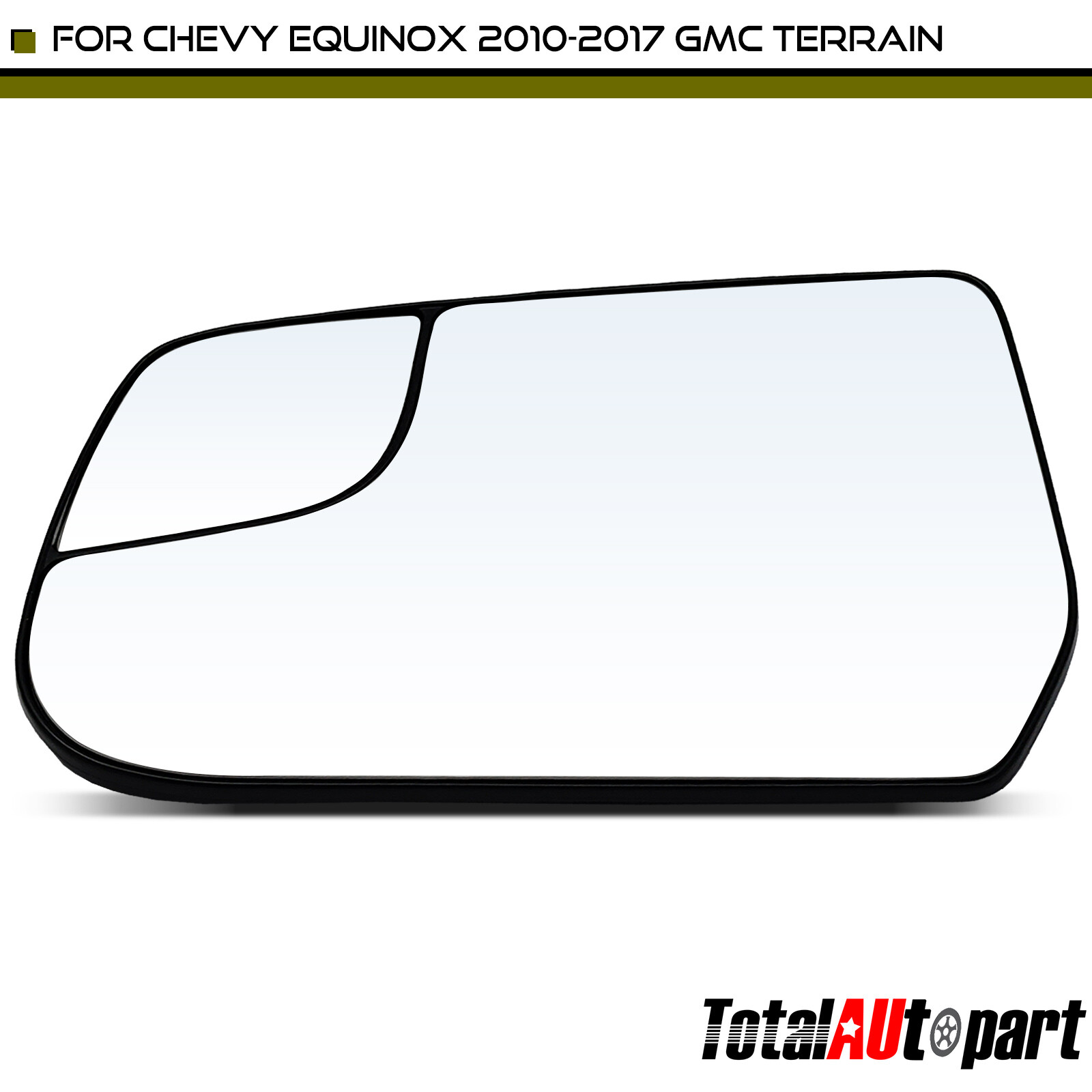 Mirror Glass with Spotter Glass for Chevy Equinox 2010-2017 GMC Terrain Driver