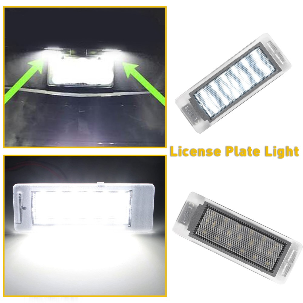 2PC LED License Plate Light Assembly For Chevy Corvette Cadillac Buick GMC 12-20