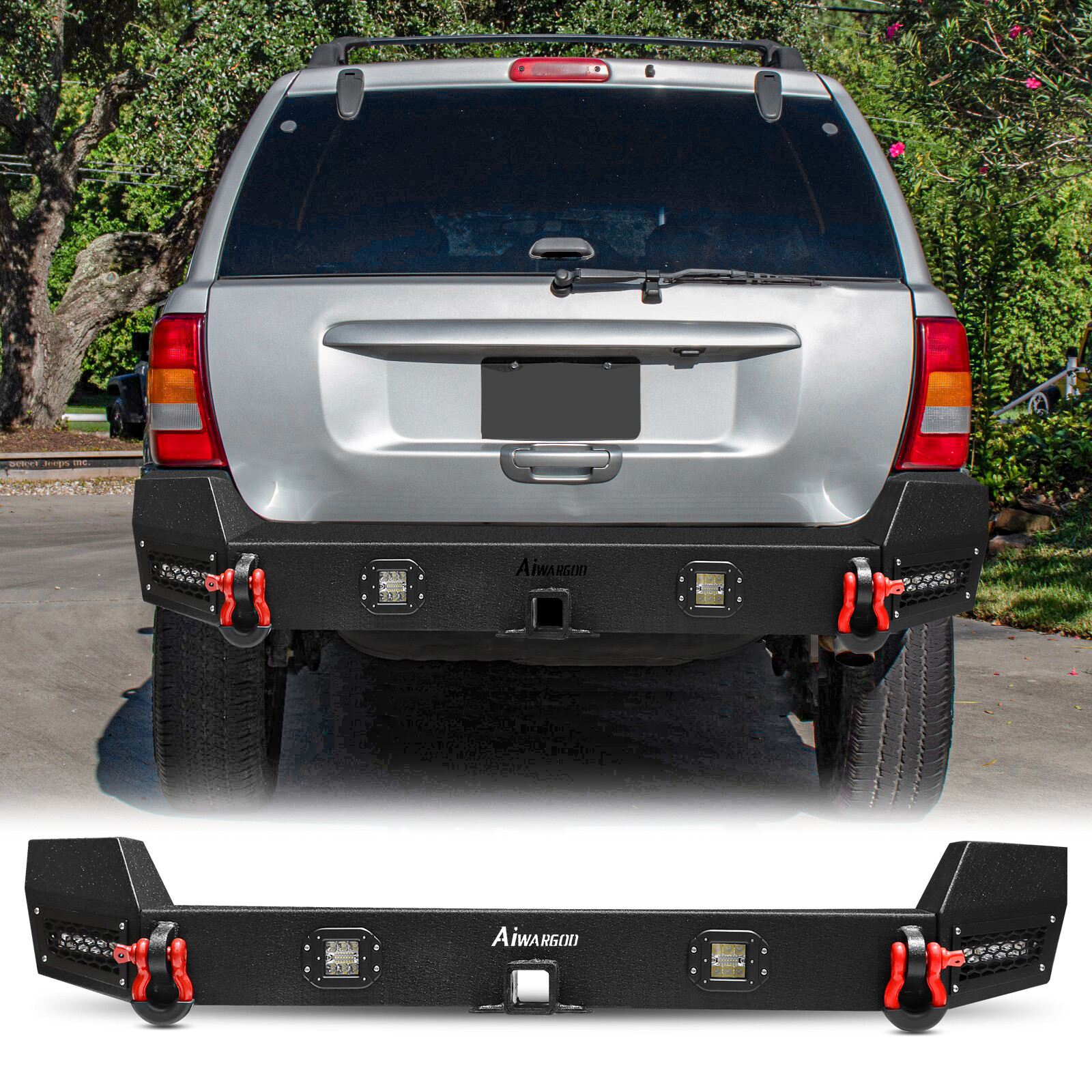 Fits For Jeep Grand Cherokee WJ 1999-2004 Rear /Front Bumper With LED Lights