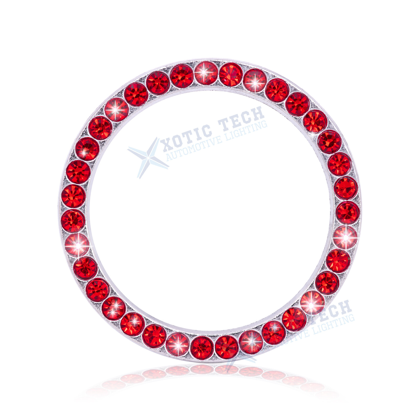 Shining Red Rhinestone Fashion Bling Car Decoration Accessories For Women Ladies