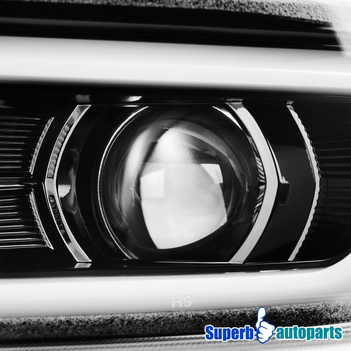 For 2016-2018 Chevy Camaro LED DRL Black Projector Headlights+Sequential Pair