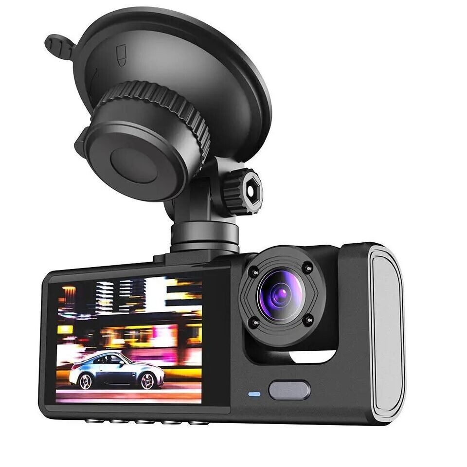 Touch Screen Dash Cam 4″ 1080P Front/Rear Camera Dual Lens Car DVR Recorder