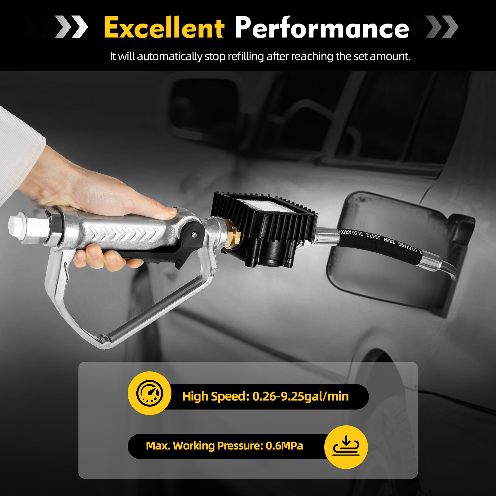 Electronic Oil Gauge Gun Digital Oil Control Valve Meter Nozzle Refueling Gun