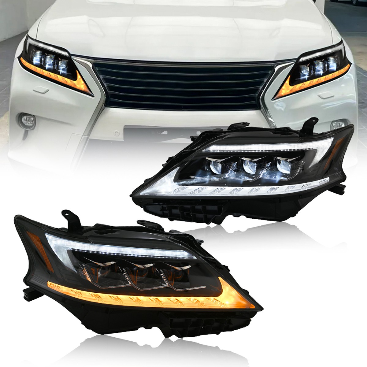 LED Headlights Tail Lights Center Lamp Upgrade Kit For Lexus RX270 RX350 RX450H