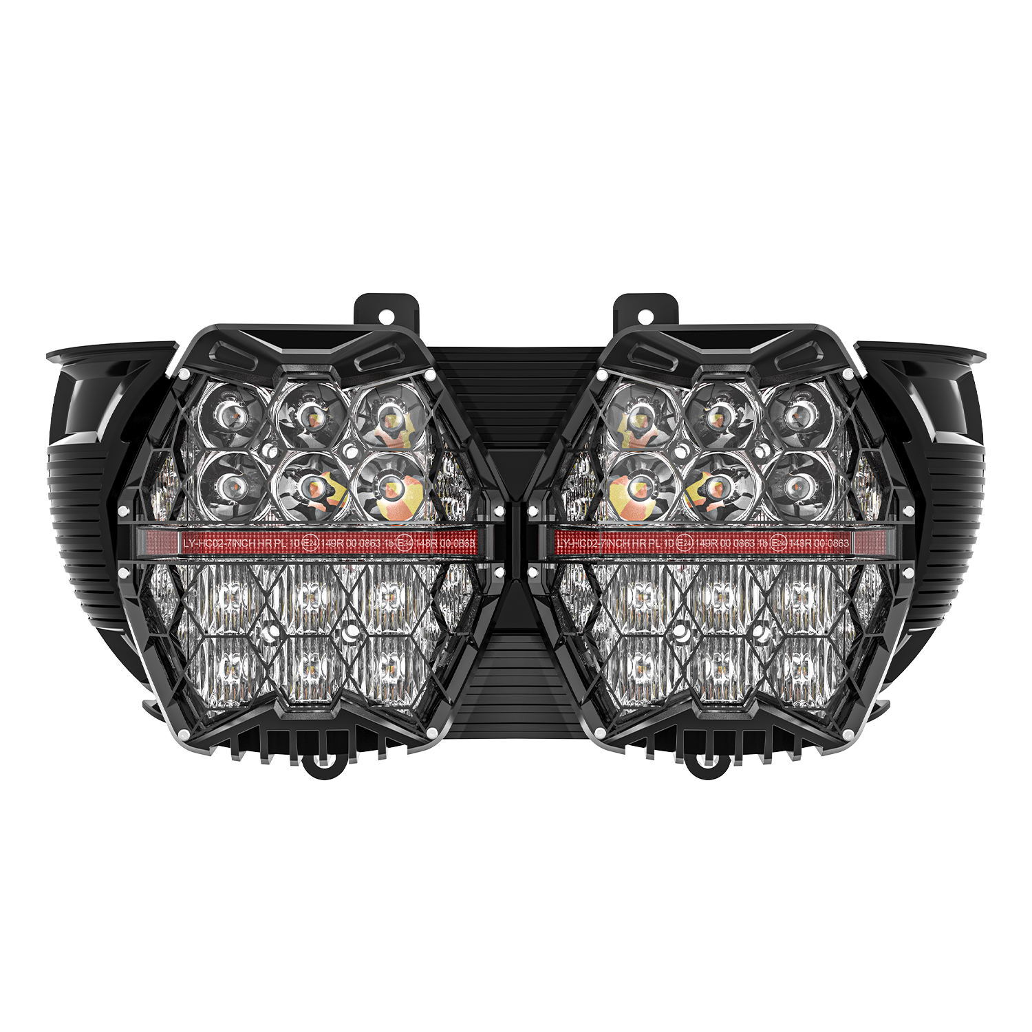 LED Headlight Projector Hi-Low Beam Sealed w/DRL For Harley Road Glide 2015-2024