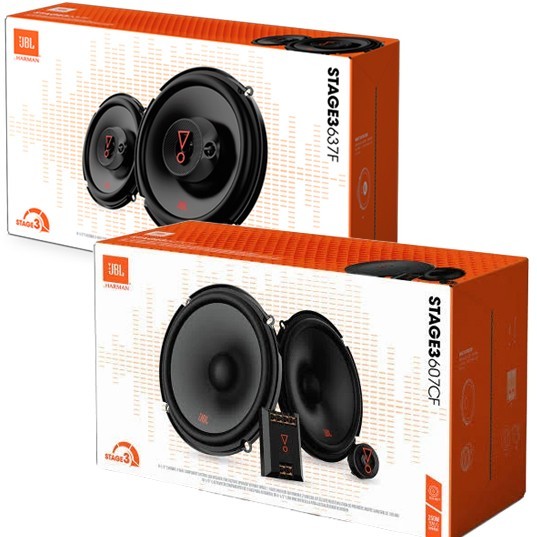 6.5″ JBL Stage3 607CF Component & Stage3 637F 3-Way Car Speakers Replacement set