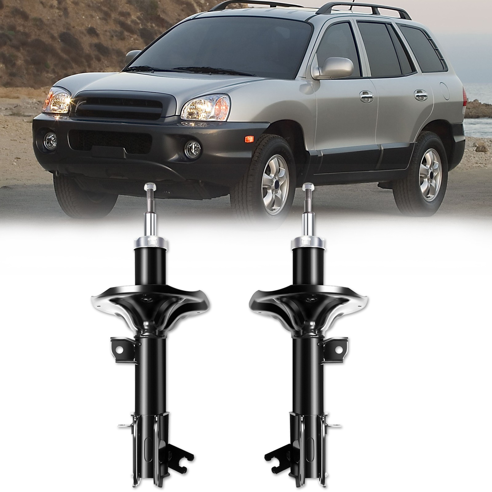 Pair Front Shocks Damper Struts Assembly For 2001-2006 Hyundai Santa Fe L4 V6