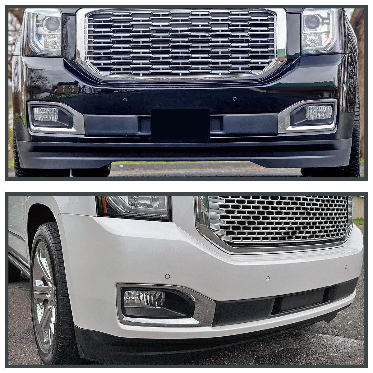 Fits 2015-2018 GMC Yukon XL Clear Bumper Fog Lights Driving Lamps+Bezels+Wiring
