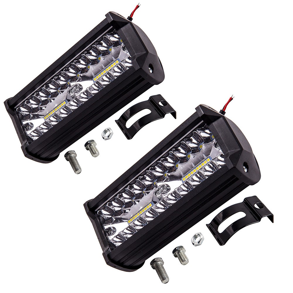 2x7inch LED Work Light 400W 6500K for Jeep SUV ATV UTV Truck Boat with DC 9V-30V