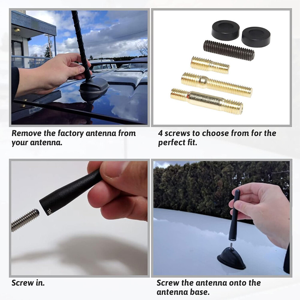 For Z4 E85 Z3 Short 4.7″ Carbon Fiber AM/FM Radio Mast Bee Sting Aerial Antenna