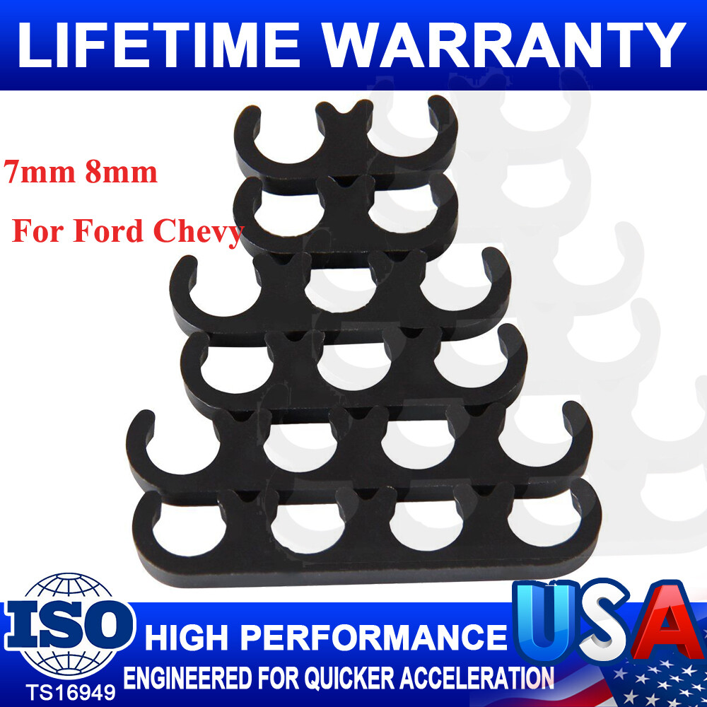 6PCS Clip-in Spark Plug Wire Separators Dividers Looms For GM Chevy Ford 7mm 8mm